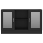 vidaXL Dulap cu vitrină, negru, 120 x 30,5 x 70 cm, lemn prelucrat