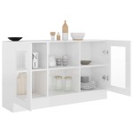 vidaXL Dulap vitrină, alb extralucios, 120x30,5x70 cm, lemn prelucrat