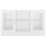 vidaXL Dulap vitrină, alb extralucios, 120x30,5x70 cm, lemn prelucrat