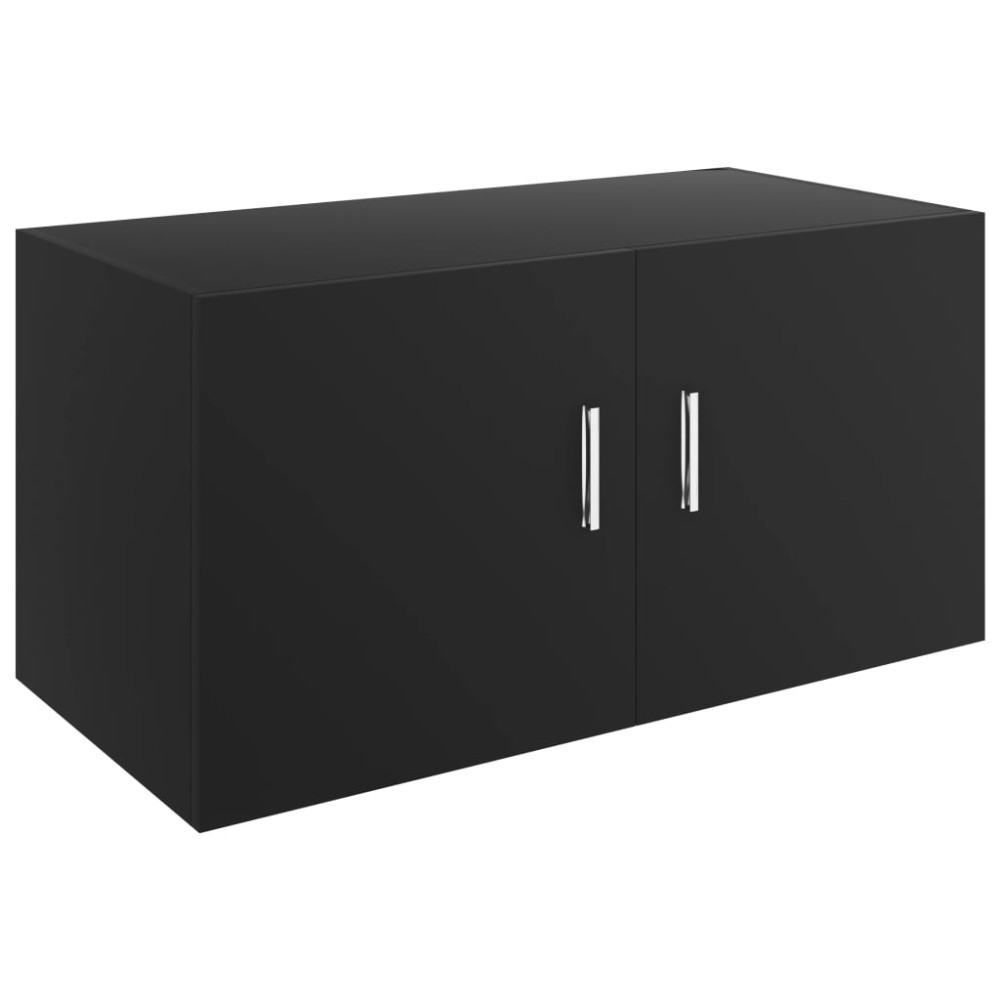 vidaXL Dulap montat pe perete, negru, 80x39x40 cm, lemn prelucrat