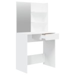 vidaXL Masă de toaletă cu oglindă, alb, 74,5x40x141 cm vidaXL Masă de toaletă cu oglindă, alb, 74,5x40x141 cm