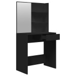 vidaXL Masă de toaletă cu oglindă, negru, 74,5x40x141 cm vidaXL Masă de toaletă cu oglindă, negru, 74,5x40x141 cm