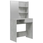 vidaXL Masă de toaletă cu oglindă, gri sonoma, 74,5x40x141 cm vidaXL Masă de toaletă cu oglindă, gri sonoma, 74,5x40x141 cm