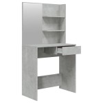 vidaXL Masă de toaletă cu oglindă, gri sonoma, 74,5x40x141 cm vidaXL Masă de toaletă cu oglindă, gri sonoma, 74,5x40x141 cm