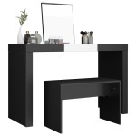 vidaXL Taburet de toaletă, negru, 70x35x45 cm, lemn prelucrat vidaXL Taburet de toaletă, negru, 70x35x45 cm, lemn prelucrat
