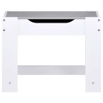 vidaXL Masă pentru copii, cu 2 scaune, alb, MDF vidaXL Masă pentru copii, cu 2 scaune, alb, MDF