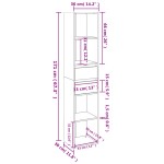 vidaXL Bibliotecă, gri beton, 36x30x171 cm, lemn prelucrat vidaXL Bibliotecă, gri beton, 36x30x171 cm, lemn prelucrat