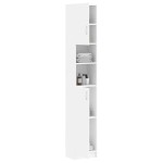 vidaXL Dulap de baie, alb, 32x25,5x190 cm, lemn prelucrat
