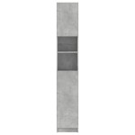 vidaXL Dulap de baie, gri beton, 32 x 25,5 x 190 cm, lemn prelucrat
