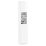 vidaXL Dulap de baie, alb extralucios, 32x25,5x190 cm, lemn prelucrat