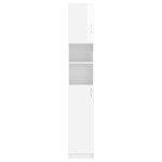vidaXL Dulap de baie, alb extralucios, 32x25,5x190 cm, lemn prelucrat