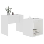 vidaXL Set măsuțe de cafea, alb, 48x30x45 cm, lemn prelucrat vidaXL Set măsuțe de cafea, alb, 48x30x45 cm, lemn prelucrat
