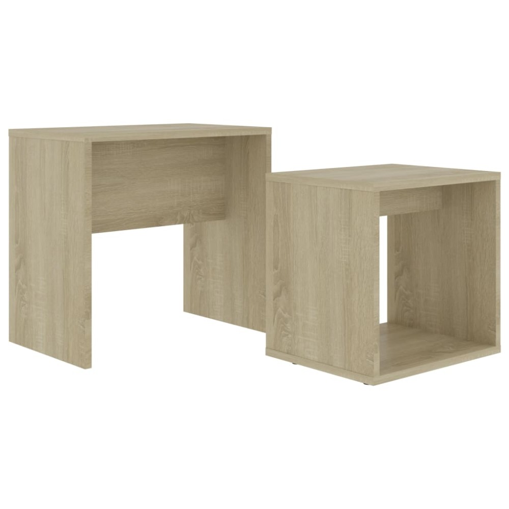 vidaXL Set măsuțe de cafea, stejar Sonoma, 48x30x45 cm, lemn prelucrat