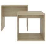 vidaXL Set măsuțe de cafea, stejar Sonoma, 48x30x45 cm, lemn prelucrat vidaXL Set măsuțe de cafea, stejar Sonoma, 48x30x45 cm, lemn prelucrat