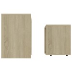 vidaXL Set măsuțe de cafea, stejar Sonoma, 48x30x45 cm, lemn prelucrat vidaXL Set măsuțe de cafea, stejar Sonoma, 48x30x45 cm, lemn prelucrat