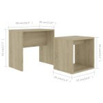 vidaXL Set măsuțe de cafea, stejar Sonoma, 48x30x45 cm, lemn prelucrat vidaXL Set măsuțe de cafea, stejar Sonoma, 48x30x45 cm, lemn prelucrat