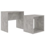 vidaXL Set măsuțe de cafea, gri beton, 48x30x45 cm, lemn prelucrat vidaXL Set măsuțe de cafea, gri beton, 48x30x45 cm, lemn prelucrat