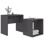 vidaXL Set măsuțe de cafea gri extralucios 48x30x45 cm lemn prelucrat vidaXL Set măsuțe de cafea gri extralucios 48x30x45 cm lemn prelucrat