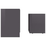 vidaXL Set măsuțe de cafea gri extralucios 48x30x45 cm lemn prelucrat vidaXL Set măsuțe de cafea gri extralucios 48x30x45 cm lemn prelucrat