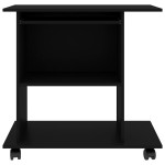 vidaXL Birou de calculator, negru, 80x50x75 cm, lemn prelucrat