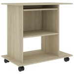 vidaXL Birou computer, stejar sonoma, 80x50x75 cm, lemn prelucrat vidaXL Birou computer, stejar sonoma, 80x50x75 cm, lemn prelucrat
