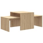 vidaXL Set măsuțe de cafea, stejar sonoma, 100x48x40cm, lemn prelucrat vidaXL Set măsuțe de cafea, stejar sonoma, 100x48x40cm, lemn prelucrat