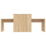 vidaXL Set măsuțe de cafea, stejar sonoma, 100x48x40cm, lemn prelucrat vidaXL Set măsuțe de cafea, stejar sonoma, 100x48x40cm, lemn prelucrat