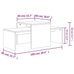 vidaXL Set măsuțe de cafea, gri beton, 100x48x40 cm, lemn prelucrat vidaXL Set măsuțe de cafea, gri beton, 100x48x40 cm, lemn prelucrat