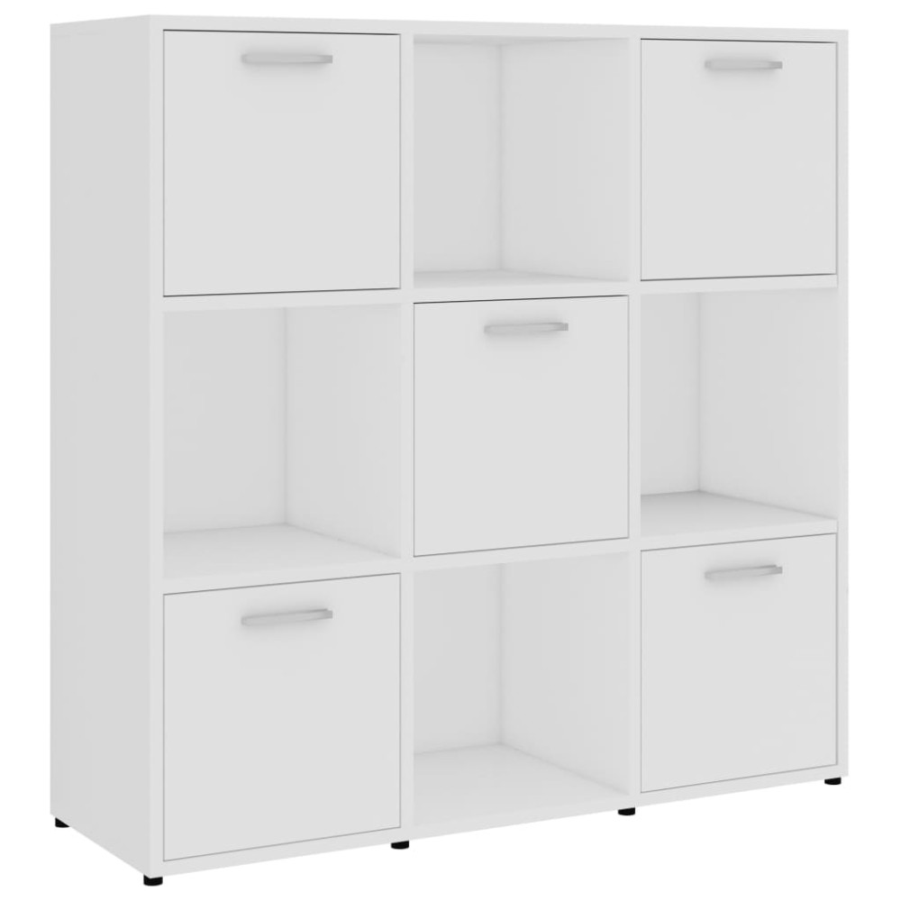 vidaXL Bibliotecă, alb, 90x30x90 cm, lemn prelucrat
