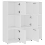 vidaXL Bibliotecă, alb, 90x30x90 cm, lemn prelucrat vidaXL Bibliotecă, alb, 90x30x90 cm, lemn prelucrat