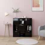 vidaXL Bibliotecă, negru, 90x30x90 cm, lemn prelucrat vidaXL Bibliotecă, negru, 90x30x90 cm, lemn prelucrat
