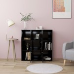 vidaXL Bibliotecă, negru, 90x30x90 cm, lemn prelucrat vidaXL Bibliotecă, negru, 90x30x90 cm, lemn prelucrat