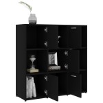 vidaXL Bibliotecă, negru, 90x30x90 cm, lemn prelucrat vidaXL Bibliotecă, negru, 90x30x90 cm, lemn prelucrat