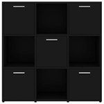 vidaXL Bibliotecă, negru, 90x30x90 cm, lemn prelucrat vidaXL Bibliotecă, negru, 90x30x90 cm, lemn prelucrat
