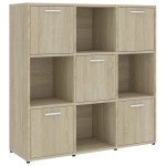 vidaXL Bibliotecă, stejar Sonoma, 90 x 30 x 90 cm, lemn prelucrat