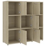 vidaXL Bibliotecă, stejar Sonoma, 90 x 30 x 90 cm, lemn prelucrat