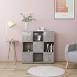 vidaXL Bibliotecă, gri beton, 90 x 30 x 90 cm, lemn prelucrat vidaXL Bibliotecă, gri beton, 90 x 30 x 90 cm, lemn prelucrat
