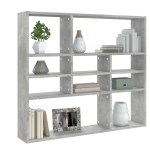 vidaXL Raft de perete, gri beton, 90 x 16 x 78 cm, lemn prelucrat