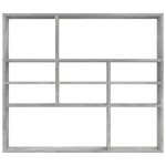 vidaXL Raft de perete, gri beton, 90 x 16 x 78 cm, lemn prelucrat