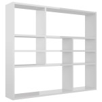 vidaXL Raft de perete, alb extralucios, 90x16x78 cm, lemn prelucrat vidaXL Raft de perete, alb extralucios, 90x16x78 cm, lemn prelucrat