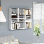 vidaXL Raft de perete, alb extralucios, 90x16x78 cm, lemn prelucrat vidaXL Raft de perete, alb extralucios, 90x16x78 cm, lemn prelucrat