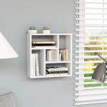 vidaXL Raft de perete, alb, 45,1 x 16 x 45,1 cm, lemn prelucrat vidaXL Raft de perete, alb, 45,1 x 16 x 45,1 cm, lemn prelucrat