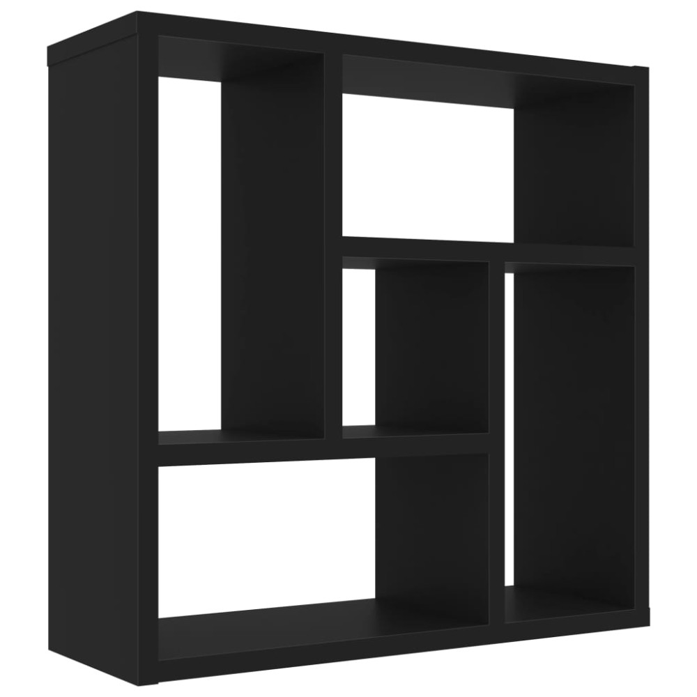 vidaXL Raft de perete, negru, 45,1 x 16 x 45,1 cm, lemn prelucrat