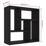 vidaXL Raft de perete, negru, 45,1 x 16 x 45,1 cm, lemn prelucrat vidaXL Raft de perete, negru, 45,1 x 16 x 45,1 cm, lemn prelucrat