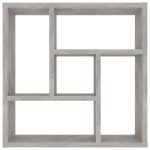 vidaXL Raft de perete, gri beton, 45,1x16x45,1 cm, lemn prelucrat