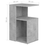 vidaXL Masă laterală, gri beton, 36x30x56 cm, lemn prelucrat vidaXL Masă laterală, gri beton, 36x30x56 cm, lemn prelucrat