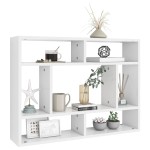 vidaXL Raft de perete, alb, 75x16x55 cm, lemn prelucrat vidaXL Raft de perete, alb, 75x16x55 cm, lemn prelucrat