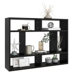 vidaXL Raft de perete, negru, 75x16x55 cm, lemn prelucrat vidaXL Raft de perete, negru, 75x16x55 cm, lemn prelucrat