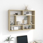vidaXL Raft de perete, stejar Sonoma, 75x16x55 cm, lemn prelucrat vidaXL Raft de perete, stejar Sonoma, 75x16x55 cm, lemn prelucrat