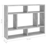vidaXL Rafturi de perete, gri beton, 75x16x55 cm, lemn prelucrat vidaXL Rafturi de perete, gri beton, 75x16x55 cm, lemn prelucrat